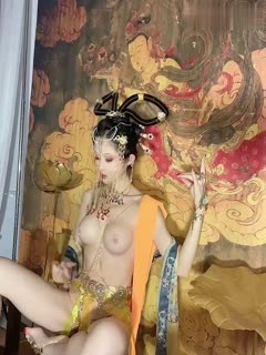 畫中仙古色鮮香酥乳玉體，古代妃子穿越2023，怪不得皇帝每天都要翻牌！